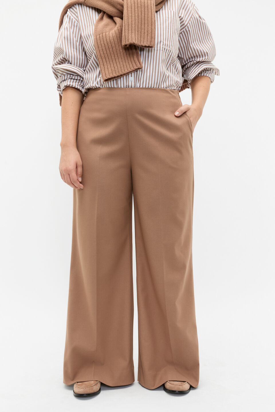Tailored Wide Leg Pant  Amaretto