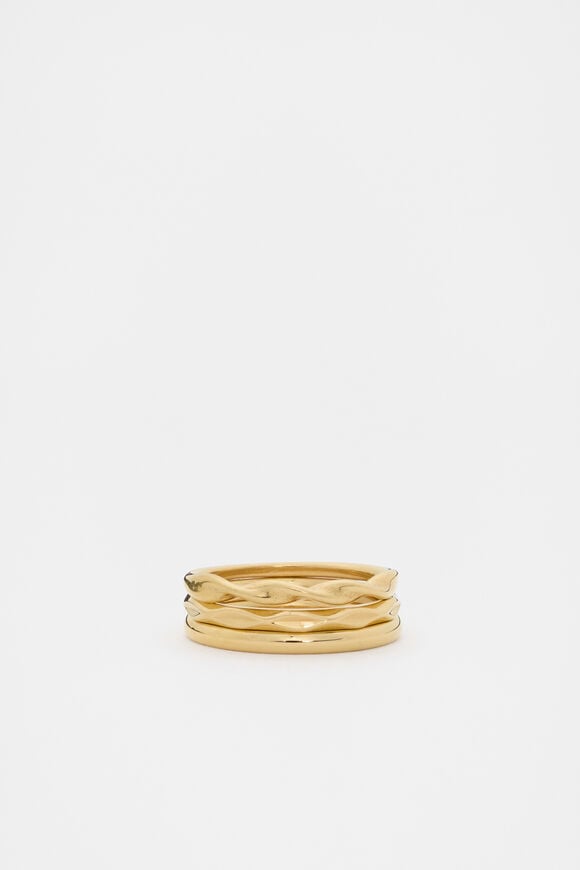 Waterproof Ring Set  Gold  hi-res