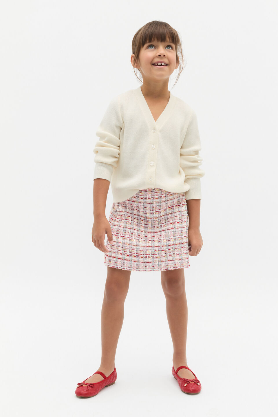 V Neck Cardigan  Classic Cream