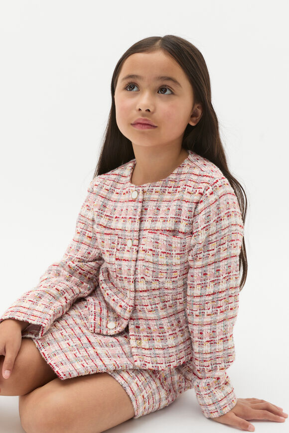 Tweed Crop Jacket  Multi  hi-res