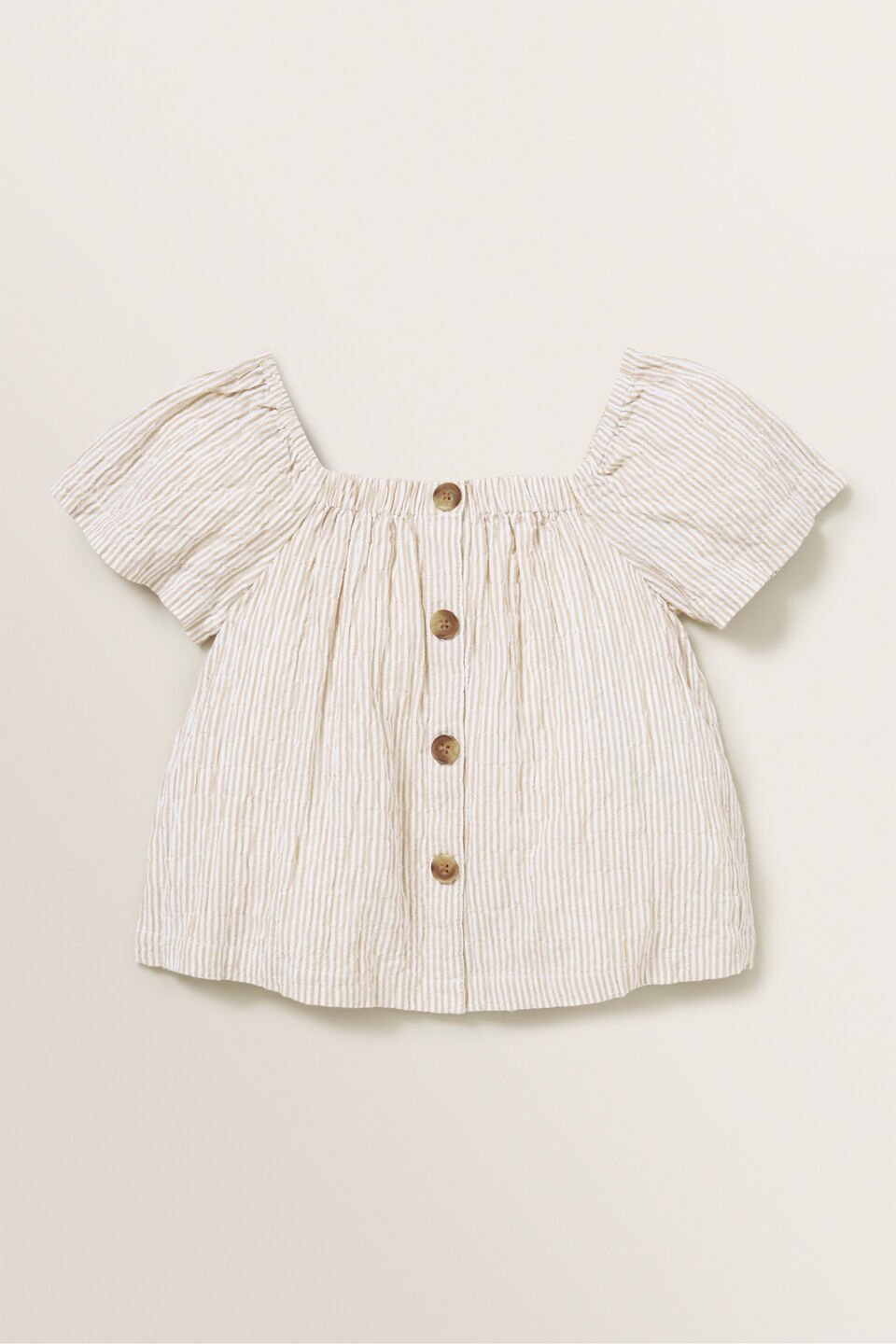 Stripe Button Top  