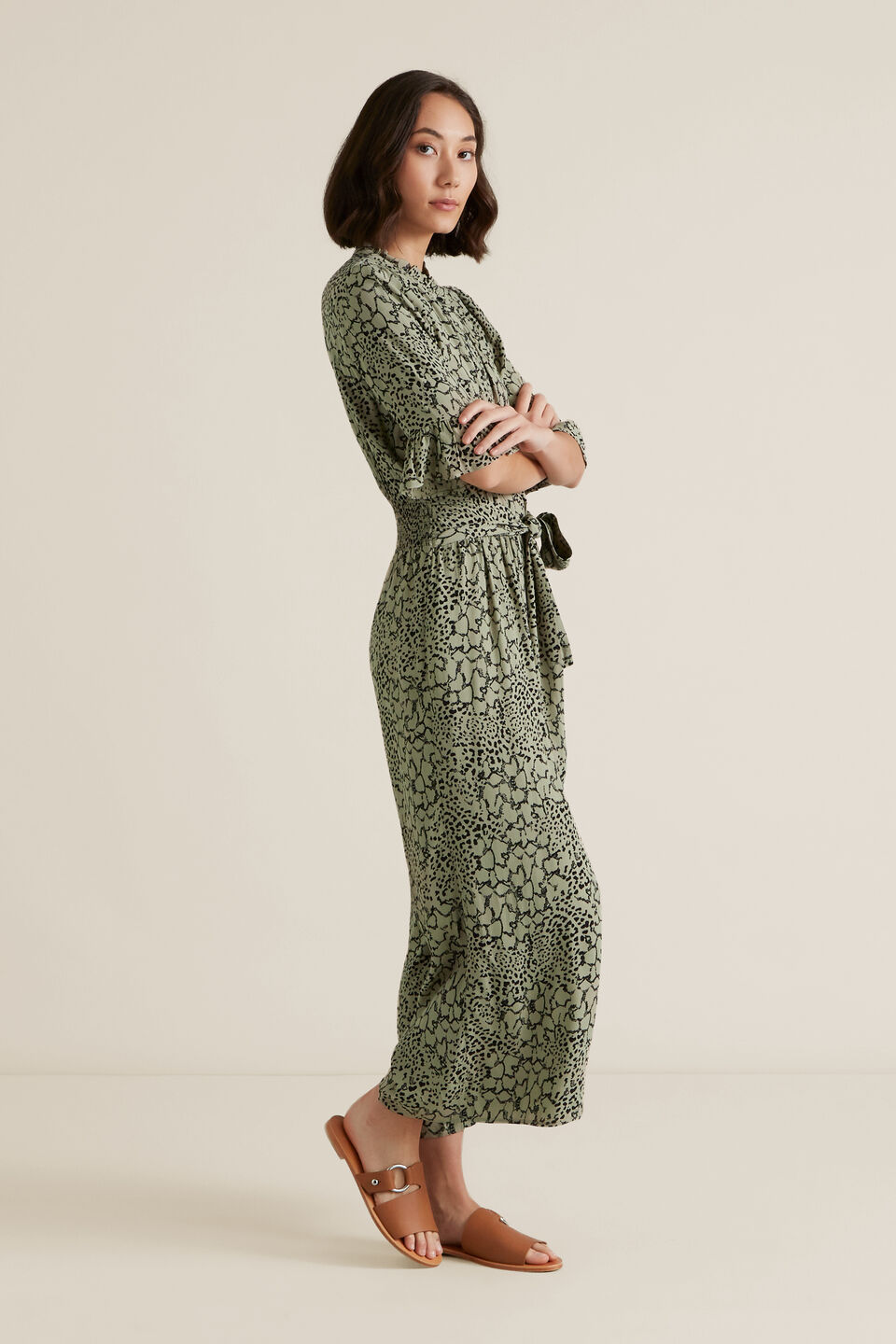 Spliced Animal Jumpsuit  