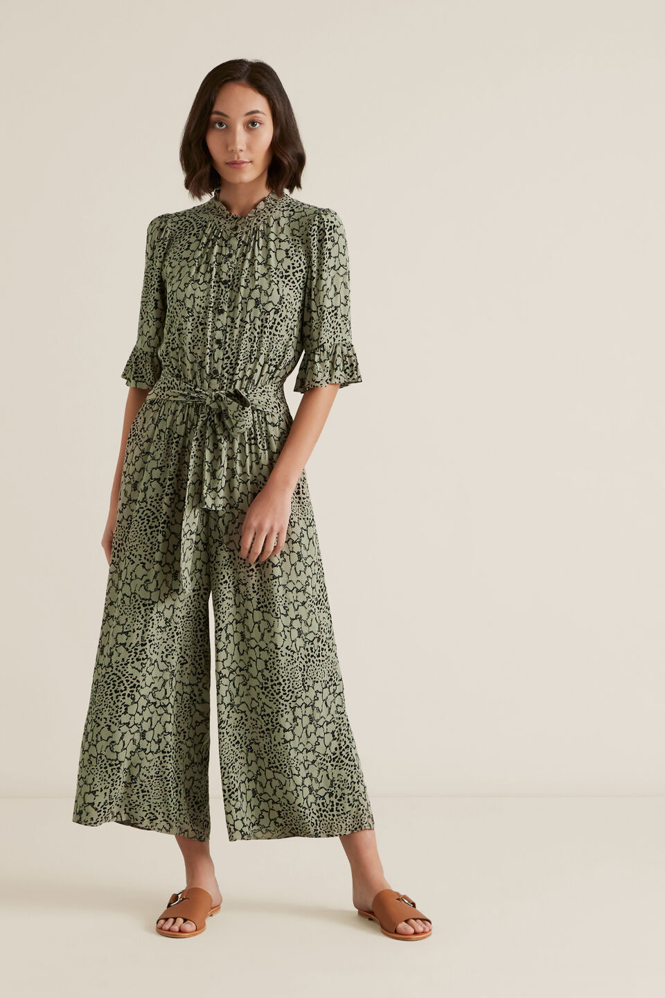 Spliced Animal Jumpsuit  