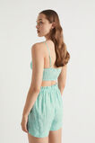 Linen Bralette  Deep Teal Stripe  hi-res