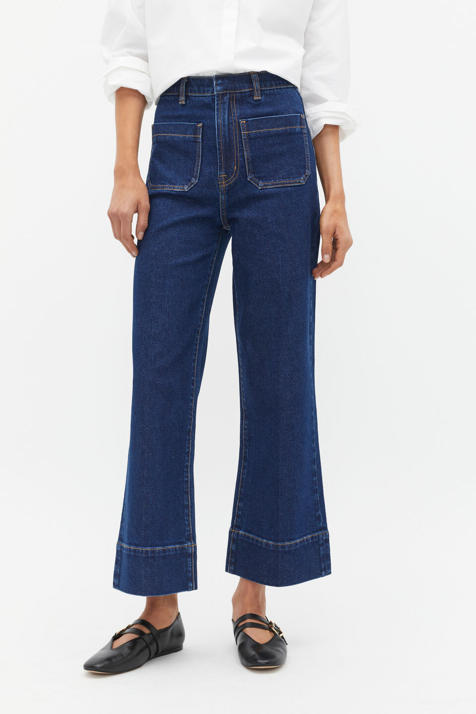 Core Wide Leg Pocket Jean  Neptune Wash