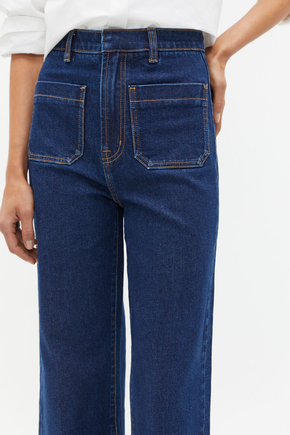 Core Wide Leg Pocket Jean  Neptune Wash