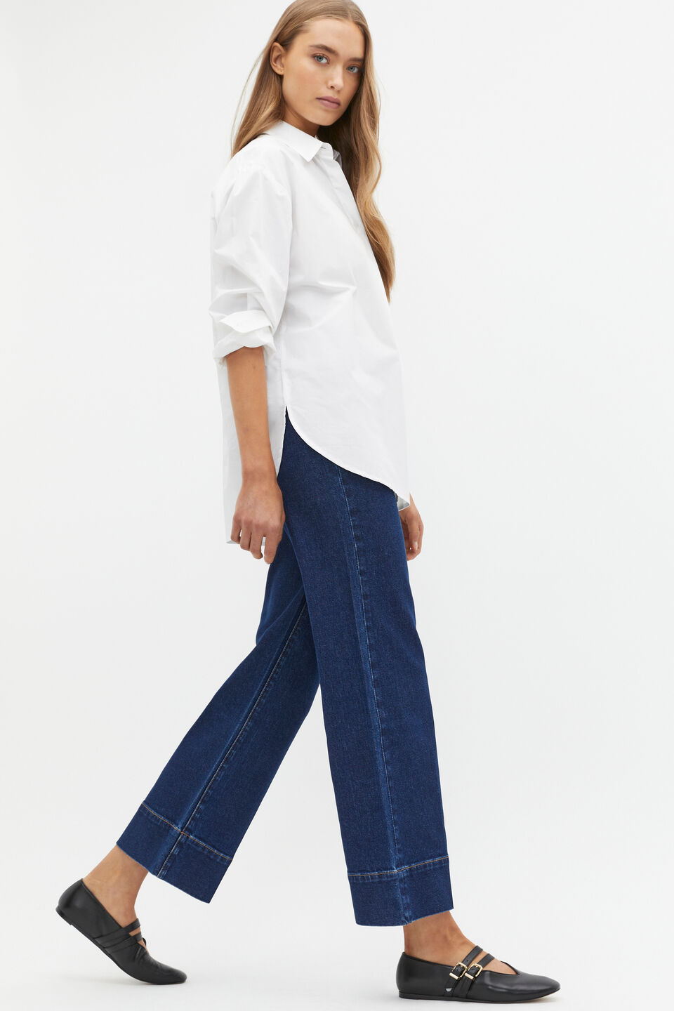 Core Wide Leg Pocket Jean  Neptune Wash