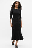 Pleated Knit Midi Dress  Black  hi-res