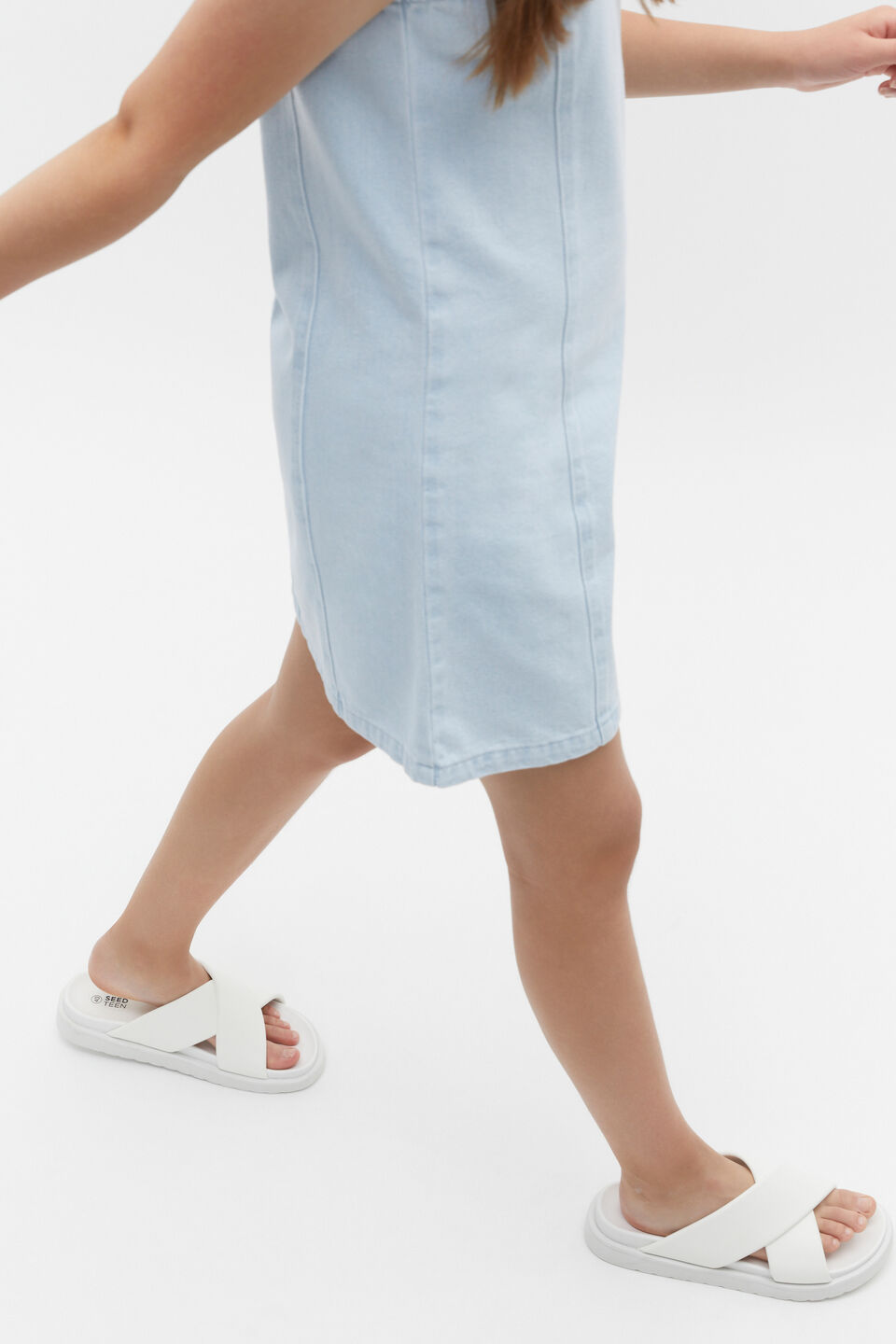 Crossover Footbed Slide  White