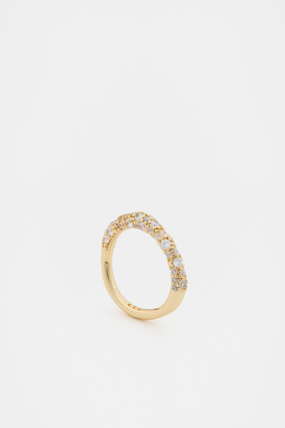 Pave Organic Ring  Gold