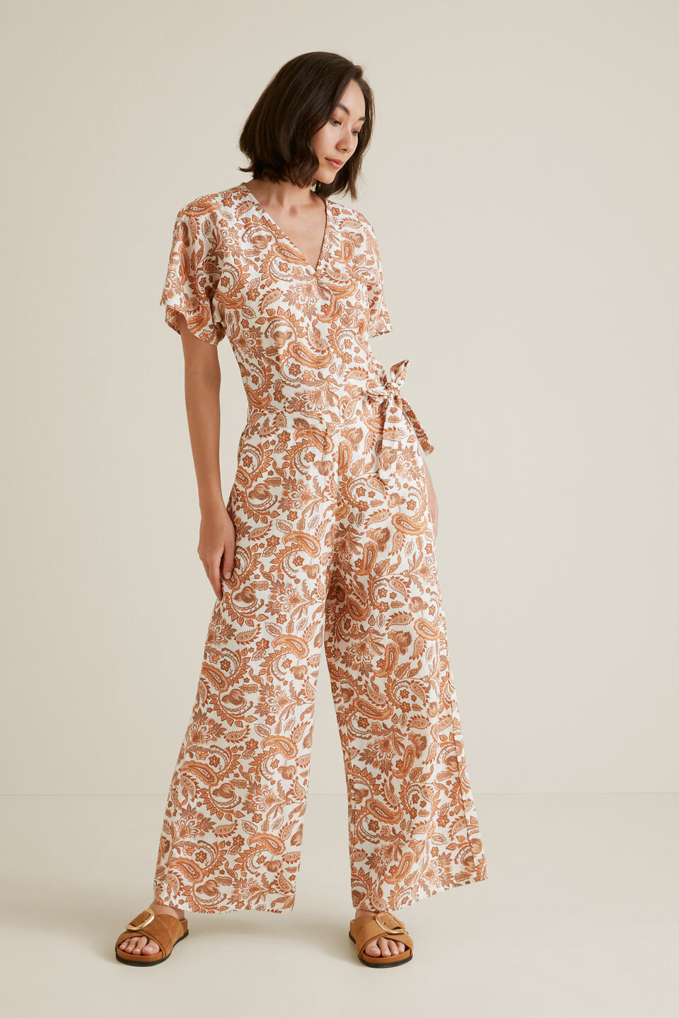 Paisley Wrap Jumpsuit  
