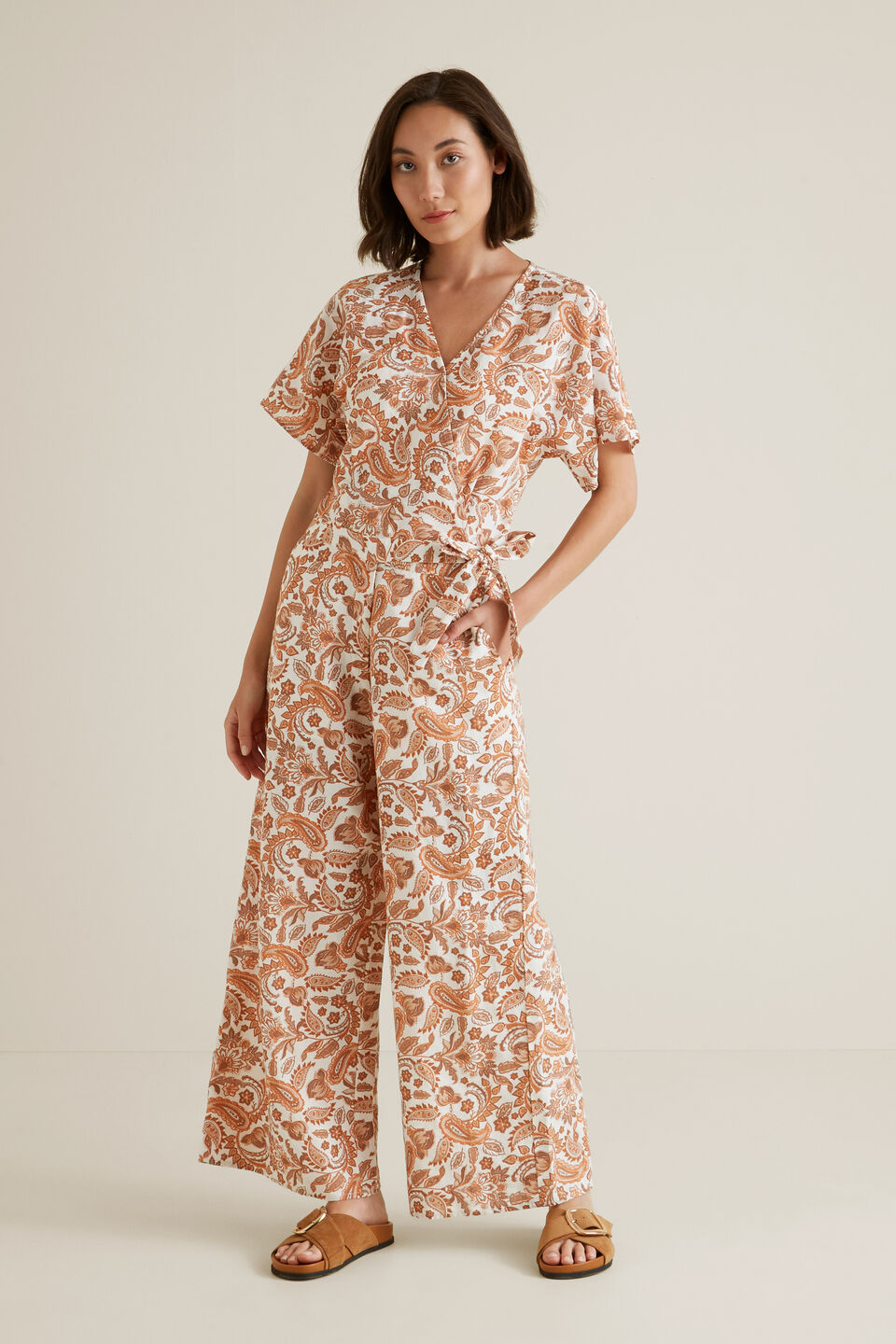 Paisley Wrap Jumpsuit  