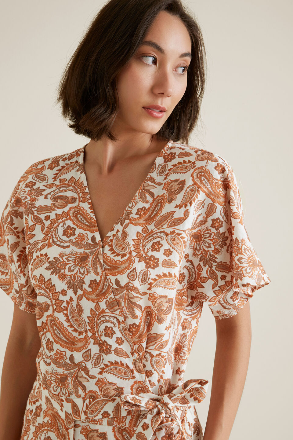 Paisley Wrap Jumpsuit  