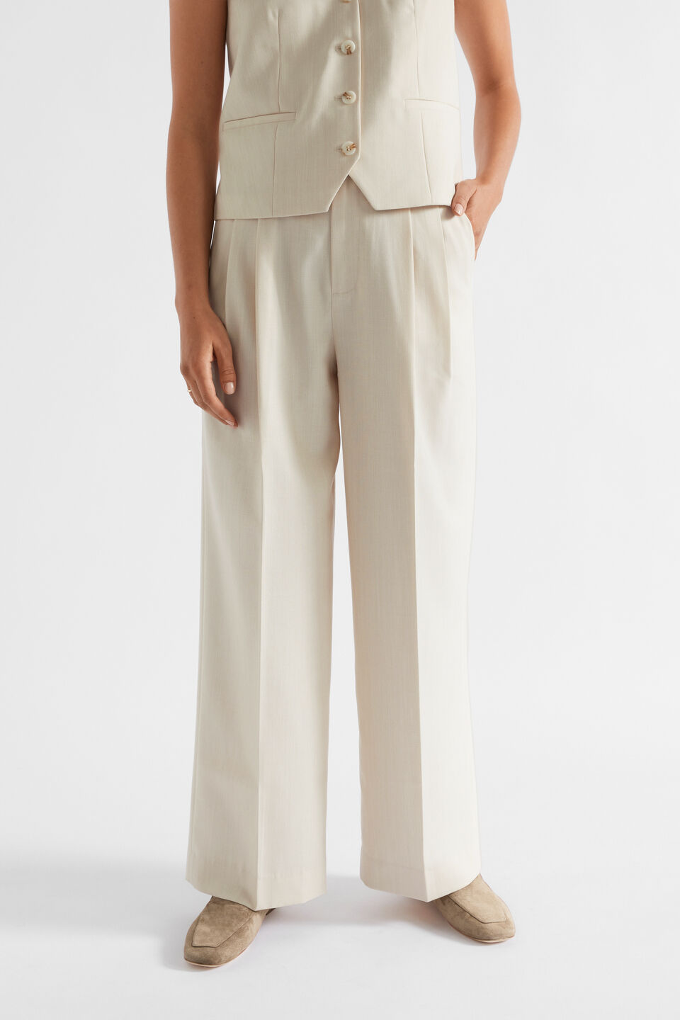 Crossdye Suit Pant  Vanilla Cream Crossdye