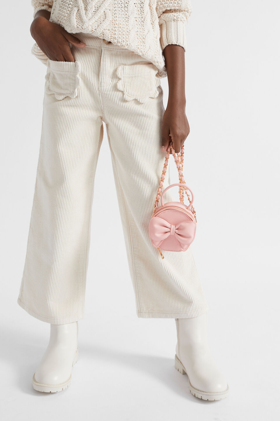 Mini Bow Cross Body  Dusty Rose