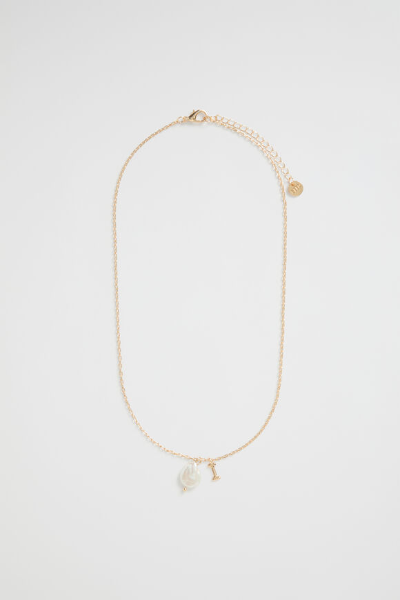 Pearl Alphabet Necklace  I  hi-res