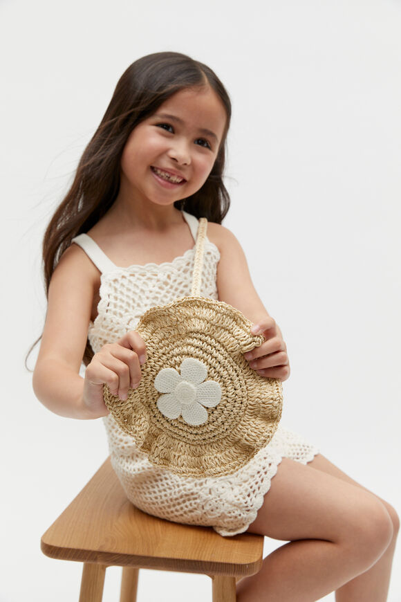 Straw Daisy Cross Body  Natural  hi-res