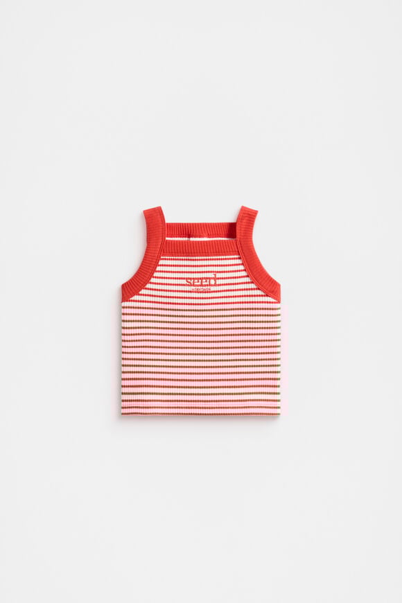 Stripe Logo Tank  Strawberry Red  hi-res