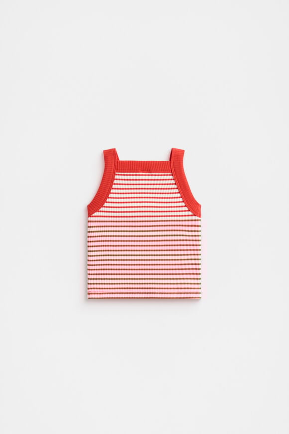 Stripe Logo Tank  Strawberry Red  hi-res