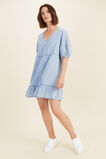 Frill Hem Mini Dress  Pure Blue T  hi-res
