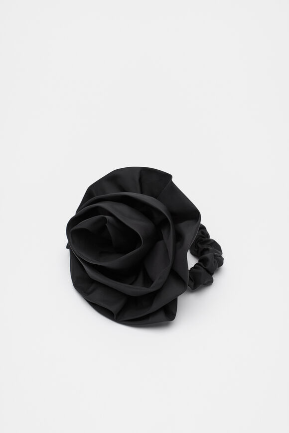 Rosette Scrunchie  Black  hi-res