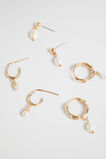 Multi Pearl Ear Pack  Gold  hi-res