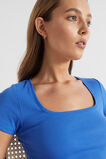 Square Neck Rib Tee  Deep Ocean  hi-res