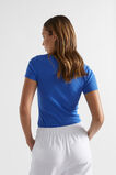 Square Neck Rib Tee  Deep Ocean  hi-res