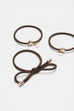 Metal Detail Hair Tie Pack  Affogato  hi-res