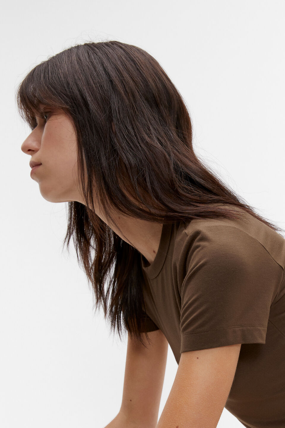 Modal Baby Tee  Dark Praline