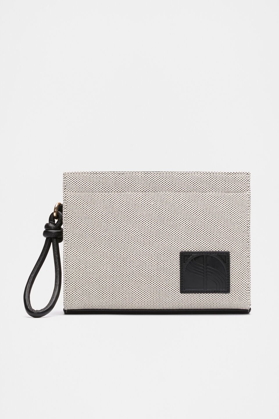 Logo Canvas Pouch  Black Natural