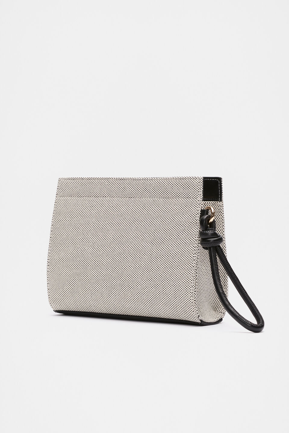 Logo Canvas Pouch  Black Natural