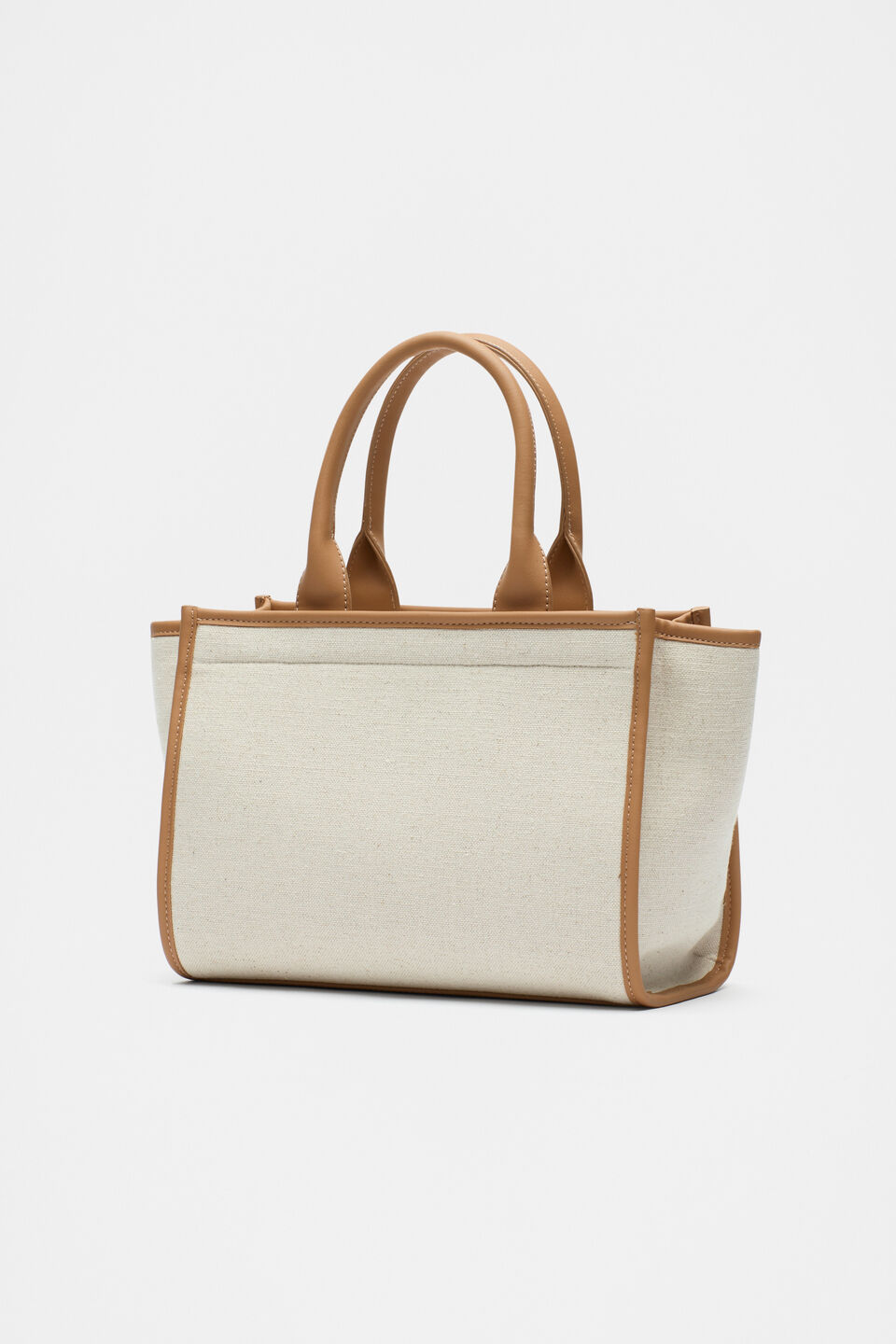 Framed Canvas Mini Tote  Natural