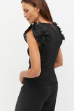 Voile Ruffle Tee  Black  hi-res