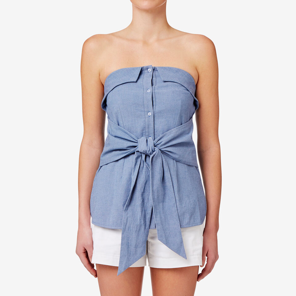 Sleeveless Tie Shirt  