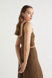 Cross Front Knit Top  Pecan Brown  hi-res