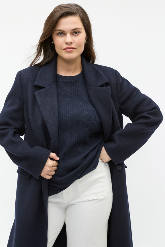 Textured Long Sleeve Top  Twilight Blue Twist  hi-res