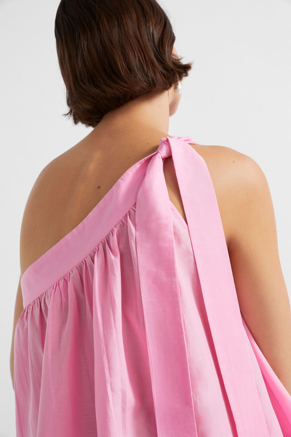 Voile Tie Shoulder Top  Pink Gin