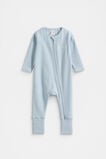 Core Logo Zipsuit  Blue Stripe  hi-res