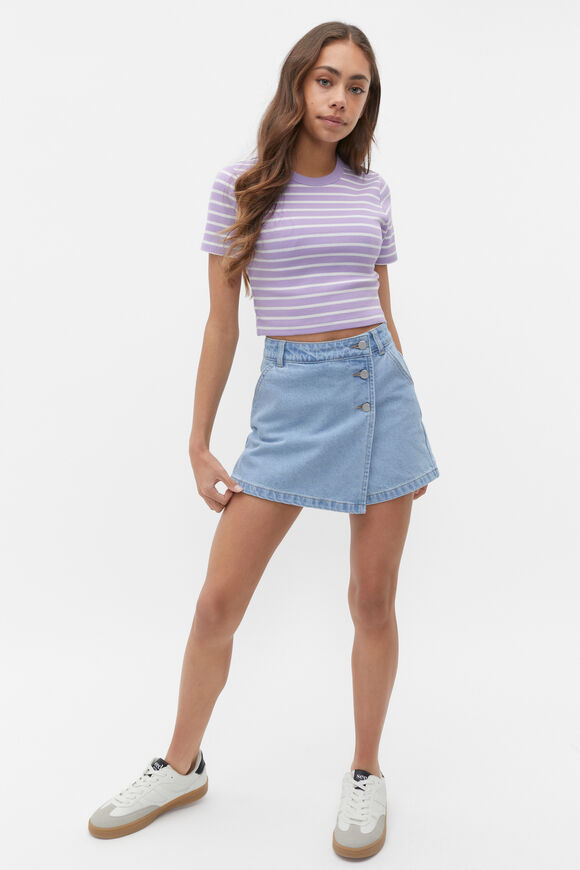 Stripe Rib Tee  Amethyst  hi-res