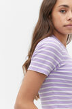 Stripe Rib Tee  Amethyst  hi-res
