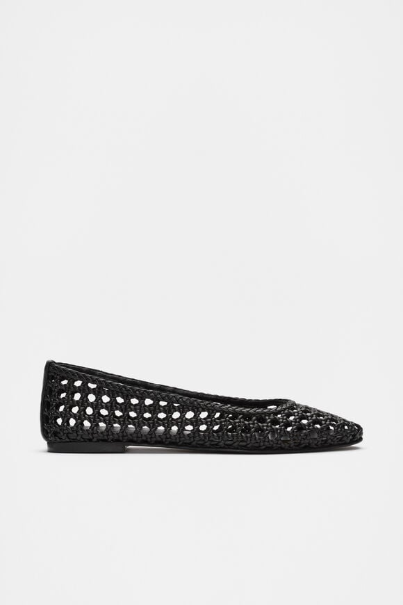 Eve Woven Ballet Flat  Black  hi-res