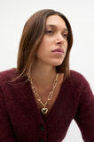 Lofty Button Knit Cardigan  Plum Red  hi-res