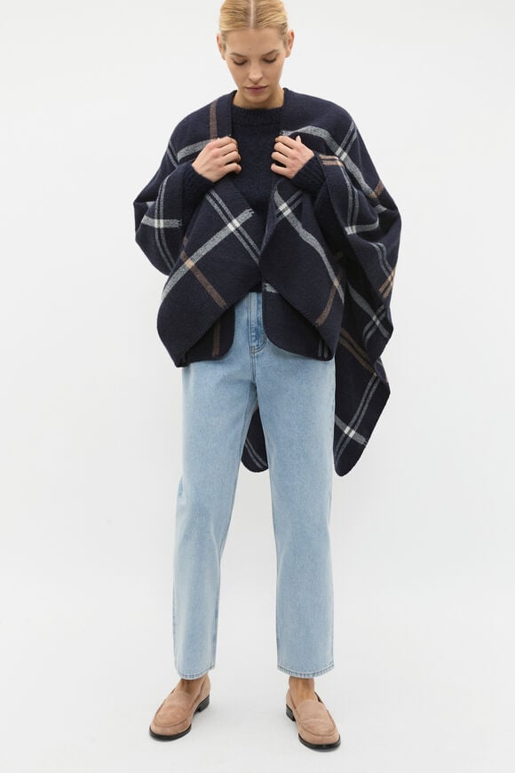 Check Poncho  Twilight Blue  hi-res