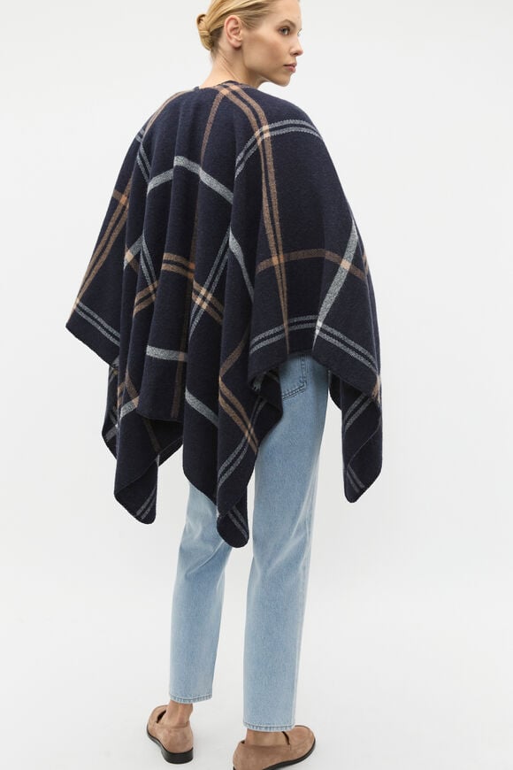 Check Poncho  Twilight Blue  hi-res