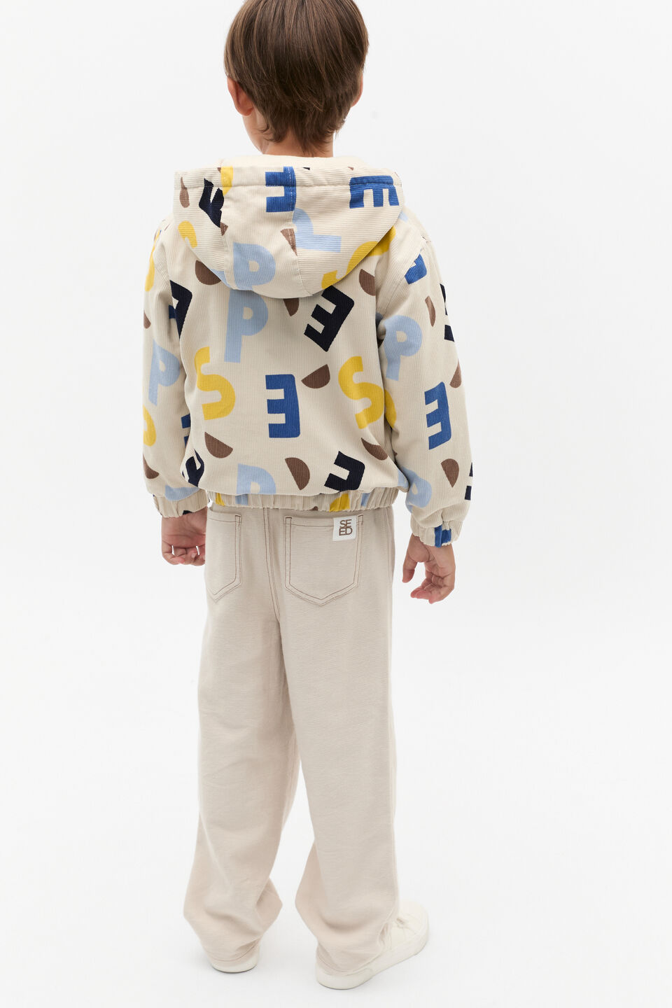 Printed Cord Jacket  Putty