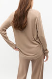 Supersoft Waffle V Neck Top  Cookie  hi-res
