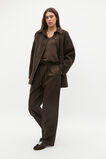 Supersoft Waffle V Neck Top  Dark Espresso  hi-res