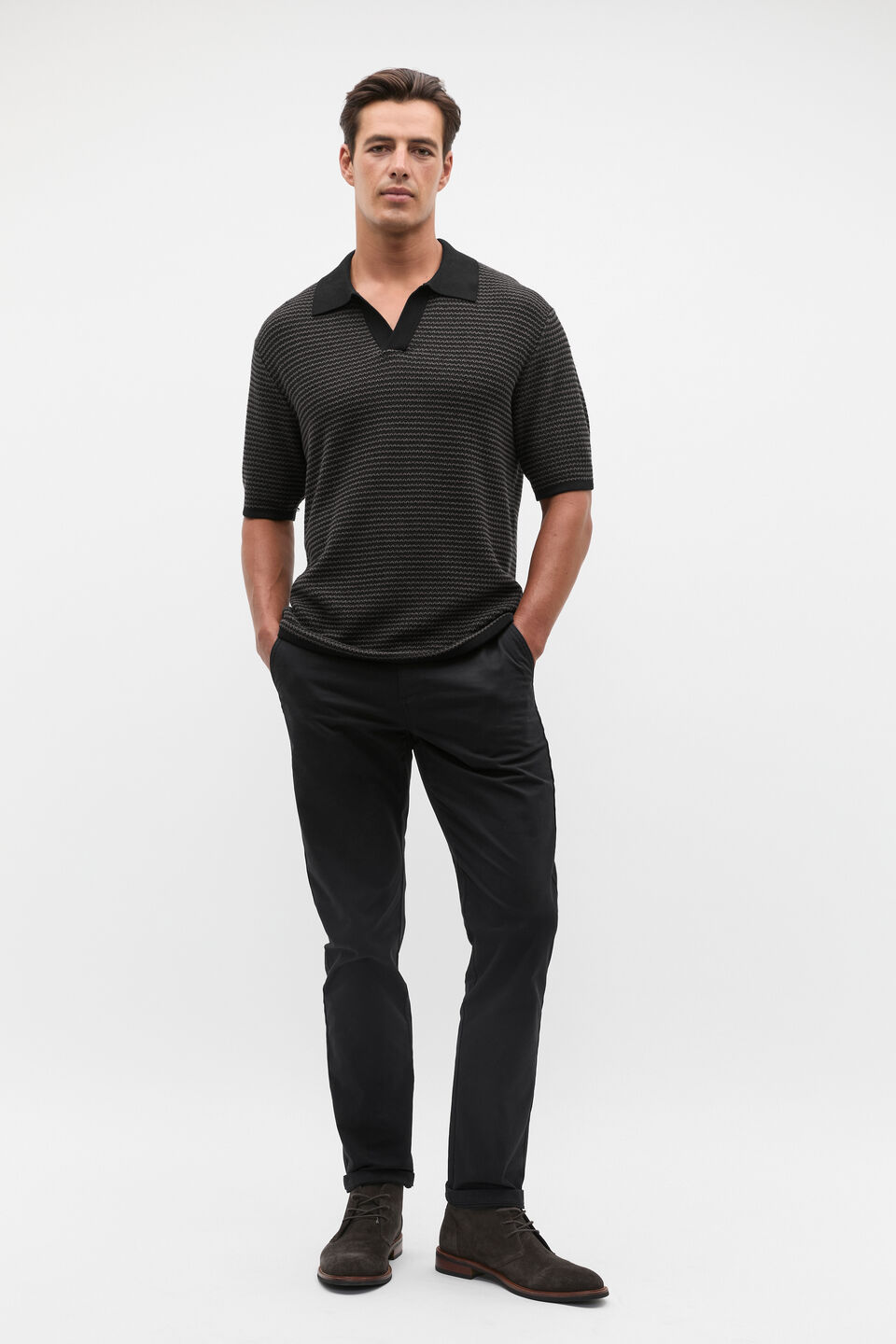 Relaxed Trophy Polo  True Black