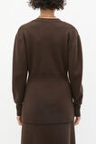 Longline V Neck Cardigan  Dark Espresso  hi-res
